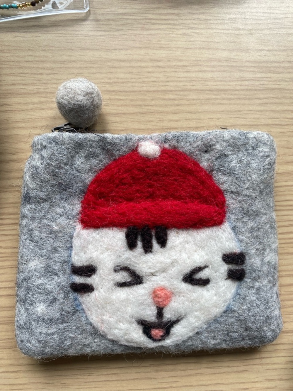 Handmade felt coin purse
